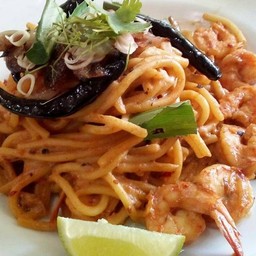 สปาเก็ตตี้ต้มยำกุ้งแห้ง