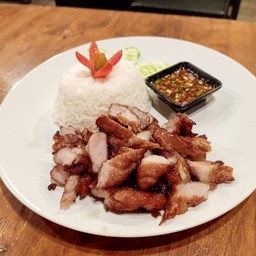ข้าวหมูแดดเดียวจิ้มแจ่ว
