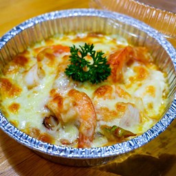 สปาเก็ตตี้ อบชีส ซอสทะเล