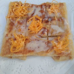 โรตีใส่ไข่-ฝอยทอง