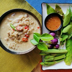 หลนปลาอินทรี+ชุดผัก