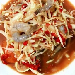 เกาเหลามะละกอกุ้งสดน้ำปลาร้า