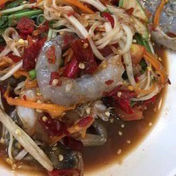 เกาเหลาขนมจีนกุ้งสดน้ำปลาร้า