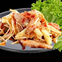 ส้มตำคอหมูย่าง