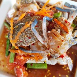 ตำปูม้าลวกสุก(น้ำปลาร้า)