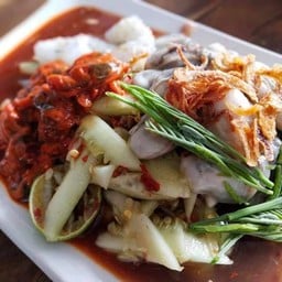 ตำแตงหอยนางรม+กุ้งสด