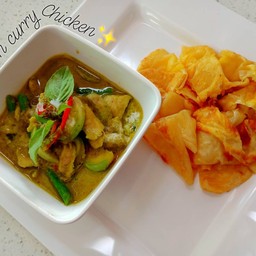 โรตี แกงเขียวหวานไก่