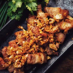 หมูจำเหี่ยว(หมูสามชั้นคั่วเกลือ).