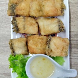 ปลากะพงทอด
