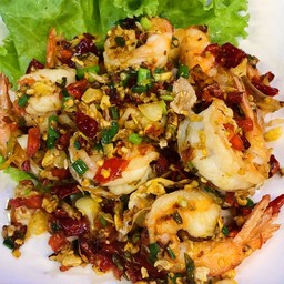 กุ้งผัดพริกเกลือ