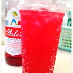 น้ำแดงโซดามะนาวเย็น