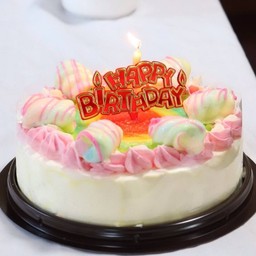 HBD สายรุ้งฟรุ้งฟริ้ง แถมป้่ายปัก Hbd + เทียน 6 เล่ม