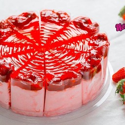 สตรอเบอร์รี่ ตัด 10 ชิ้น แถมป้ายปัก Hbd