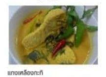 แกงเหลืองกะทิปลาอินทรีย์