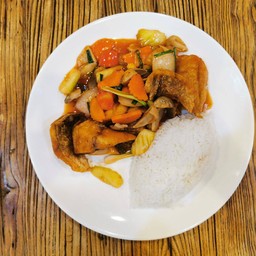 ข้าวปลากะพง -เลือกผัด