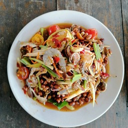 ตำปูม้ากุ้งสด