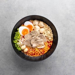 ต้มยำตับหวาน+หมูเด้ง+หมูสับ ไข่ยางมะตูม