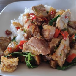 ข้าวกะเพราหมูกรอบ
