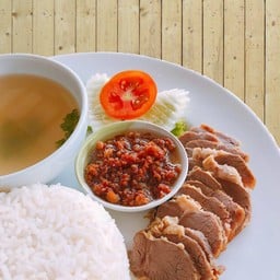 ข้าวเนื้อทอดนมสด