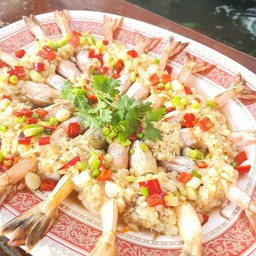 กุ้งนึ่งกระเทียม