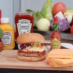เบอร์เกอร์ American Kyoto Burger Homemade