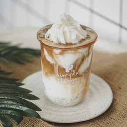 มะพร้าวสาคูสมูทติ้นมสด เพิ่มช็อต