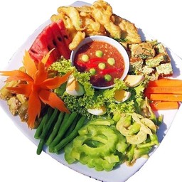 น้ำพริกผักต้มปลาดุกย่าง