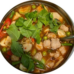 แกงป่าไก่,ลูกชิ้นปลากราย