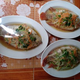 ปลาทับทิมนึ่งซีอิ้ว