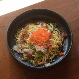Capellini Aglio E Olio with Bacon & Clam