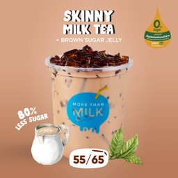 Skinny milk tea + brown sugar jelly