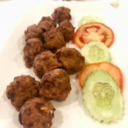 หมูปั้นก้อนทอด กับข้าว