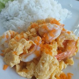 ข้าวขยี้ไข่กุ้ง