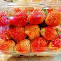 สตอเบอร์รี่พันธุ์พระราชทาน80 หวาน กล่องใหญ่ นน.600-700 กรัม