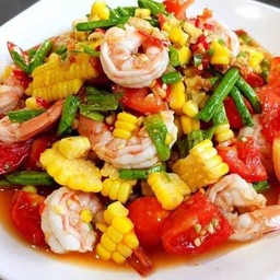 ตำข้าวโพดกุ้งลวก