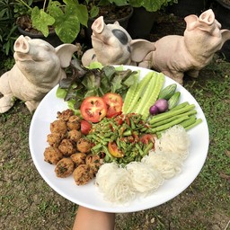 เซตตำถั่วลาบทอด