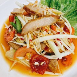 ตำคอหมูย่าง