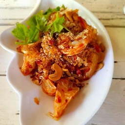 ยำส้มโอกุ้ง