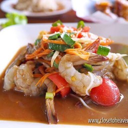 ตำลาวกุ้งสด