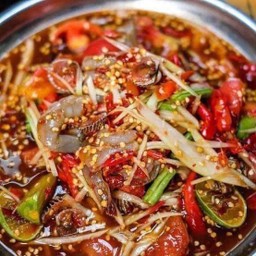 ตําตะแครงหอยกุ้งสด