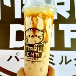 ชานมคาราเมล ฟรี ไข่มุก แก้วยีราฟ 28 ออนซ์