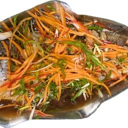 ปลากระพงนึ่งซีอิ๊ว