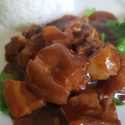 ข้าวหมู3ชั้นแช่น้ำแดง