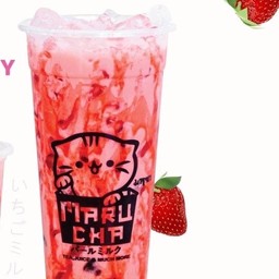 ชานมสตอเบอรี่ (แก้วยีราฟ 28 ออนซ์)