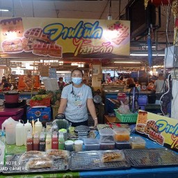 วาฟเฟิลไส้ทะลัก@ตลาดบ้านคลอง
