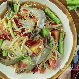 ตำกุ้งสด