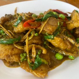 ผัดพริกแกงปลาเก๋า