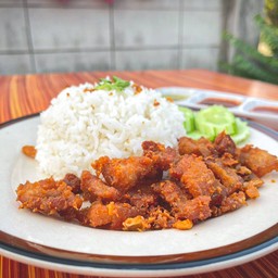 ข้าวหมูสามชั้นทอด