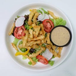 สลัดเห็ดทอด