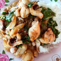 กะเพราปลาหมึก